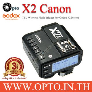ภาพหน้าปกสินค้าX2T-C Godox TTL Wireless Flash Trigger for Canon X2 Series แฟลชทริกเกอร์ ตัวส่งแฟลชไร้สายแบบออโต้ ซึ่งคุณอาจชอบราคาและรีวิวของสินค้านี้