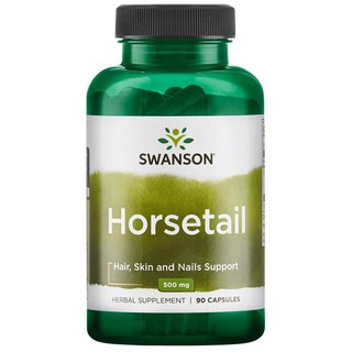 Swanson Horsetail 500 mg 90 แคปซูล สารสกัดจากหญ้าหางม้า ลดผมร่วง ฟื้นฟูผมเสีย บำรุงเส้นผมให้แข็งแรง