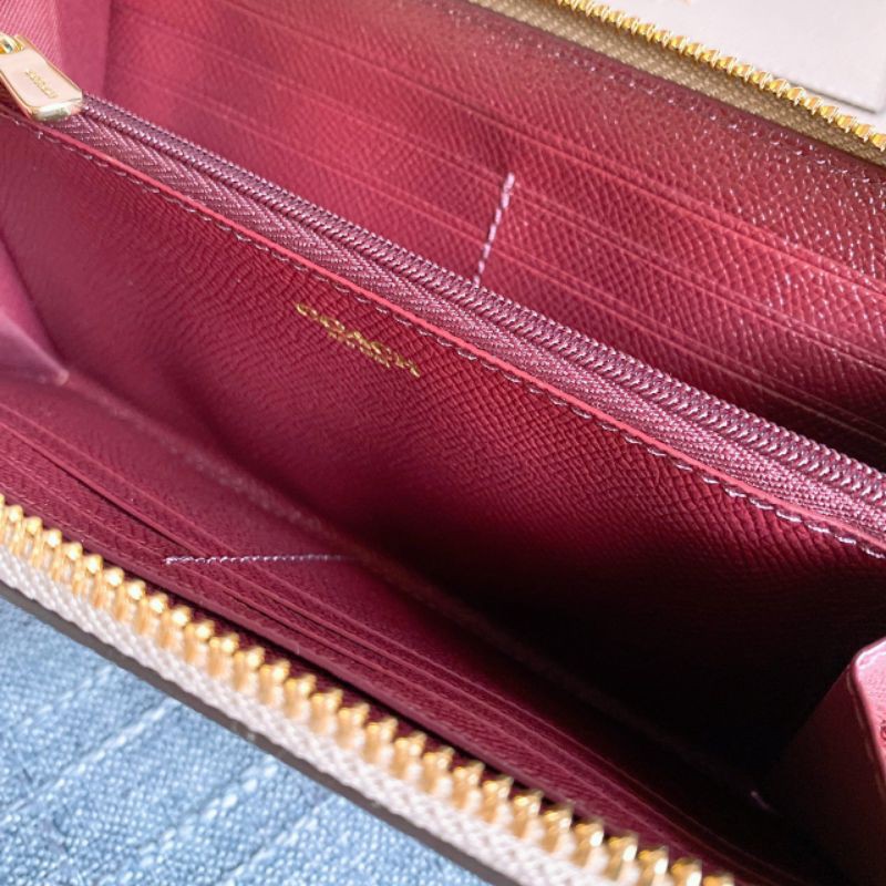 สด-ผ่อน-กระเป๋าสตางค์ซิปรอบ-สี-taupe-f54007-accordion-zip-wallet-crossgrain-leather-im-taupe