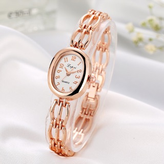 ❌SALE🎉นาฬิกาผู้หญิง นาฬิกาแฟชั่น Watches Women Fashion Bracelet Watch Ellipse Luxury Rose Gold