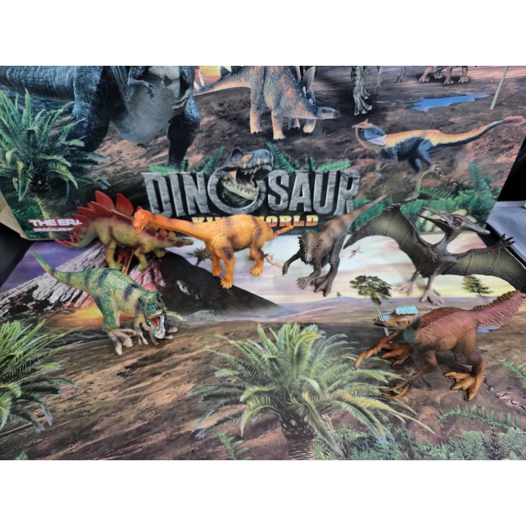 โมเดลโลกไดโนเสาร์-dinosaur-king-world-จำลองโลกยุค-jurassic-ประกอบด้วยวิวทิวทัศน์ดึกดำบรรพ์-และ-หุ่นไดโนเสาร์พันธ์ต่างๆ