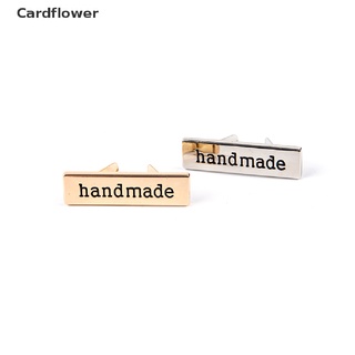 &lt;Cardflower&gt; ป้ายแท็กโลหะ ทรงสี่เหลี่ยมผืนผ้า แฮนด์เมด DIY สําหรับเย็บผ้า กางเกงยีน รองเท้า กระเป๋า 10 ชิ้น