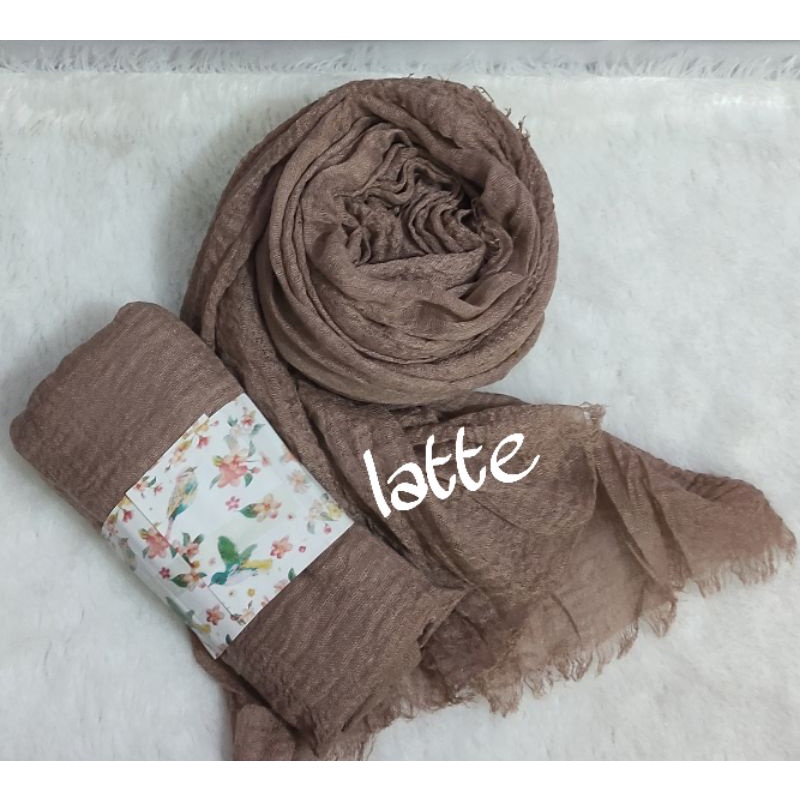bahan pashmina crinkle shawl