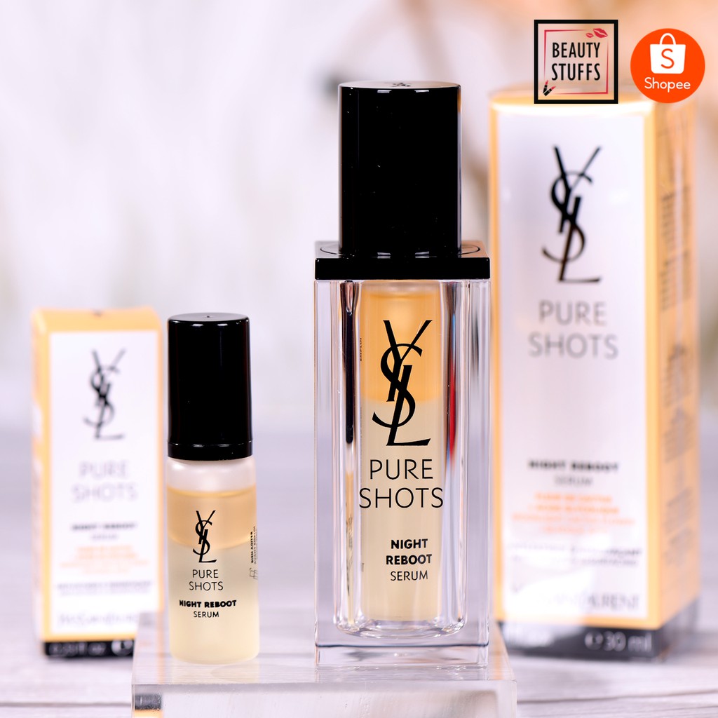 พร้อมส่ง YSL PURE SHOTS NIGHT REBOOT SERUM 30ml. Shopee Thailand
