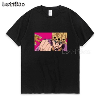 ✁♈✥Giorno มี Stand Arrow T เสื้อการ์ตูนคลาสสิก O-Neck แขนสั้น Classic Anime Japan Cotto