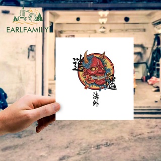 Earlfamily สติกเกอร์ ลายมอนสเตอร์ญี่ปุ่น กันน้ํา สําหรับติดตกแต่งหน้าต่างรถยนต์ 13 ซม. x 9.4 ซม.