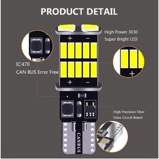 ภาพขนาดย่อของภาพหน้าปกสินค้าหลอดไฟ T10 T15 Led W5W 194 168 Canbus 26 Smd 4014 สําหรับติดรถยนต์ รถจักรยานยนต์ 1 ชิ้น จากร้าน lymoyo.th บน Shopee ภาพที่ 3