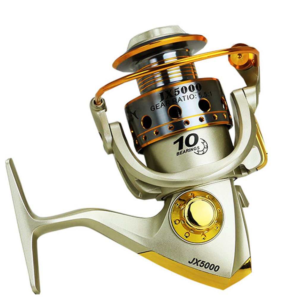 อุปกรณ์ตกปลา-ล้อคันเบ็ดโลหะ-5-5-1-gear-ratio-10-axis-เปลี่ยนซ้ายขวาได้