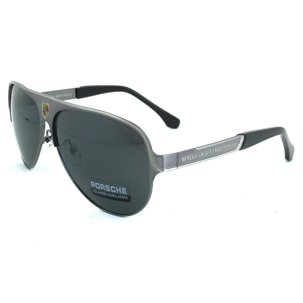 polarized-แว่นกันแดด-แฟชั่น-รุ่น-porsche-uv-8580-c-3-สีเทาเลนส์ดำ-ทรงสปอร์ต-เลนส์โพลาไรซ์