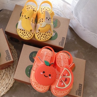Melissa รองเท้าแตะ รองเท้าชายหาด พื้นนิ่ม ลายการ์ตูนกล้วยน่ารัก สีส้ม แฟชั่นฤดูร้อน สําหรับเด็ก