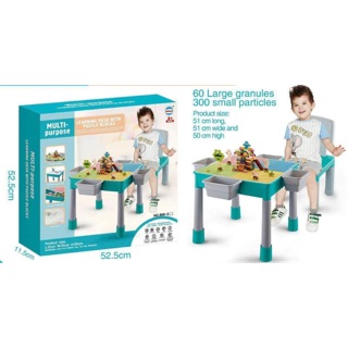 🏦 ชุดโต๊ะต่อเลโก้พาสเทล +เก้าอี้1ตัว +แถมฟรี เลโก้ 360ชิ้น และถาดใส่เลโก้ 4อัน !!!