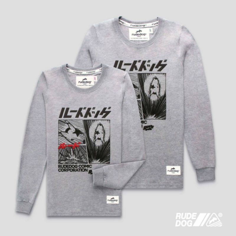 rudedog-เสื้อยืดแขนยาว-รุ่น-comic-สีเทา-ราคาต่อตัว