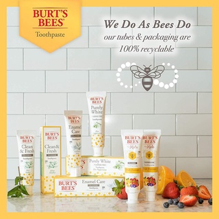 ʕ￫ᴥ￩ʔ ยาสีฟันสำหรับเด็ก ยาสีฟัน Burts Bees Kids Fruit Fusion Toothpaste มีฟลูออไรต์ ขนาด 119 กรัม