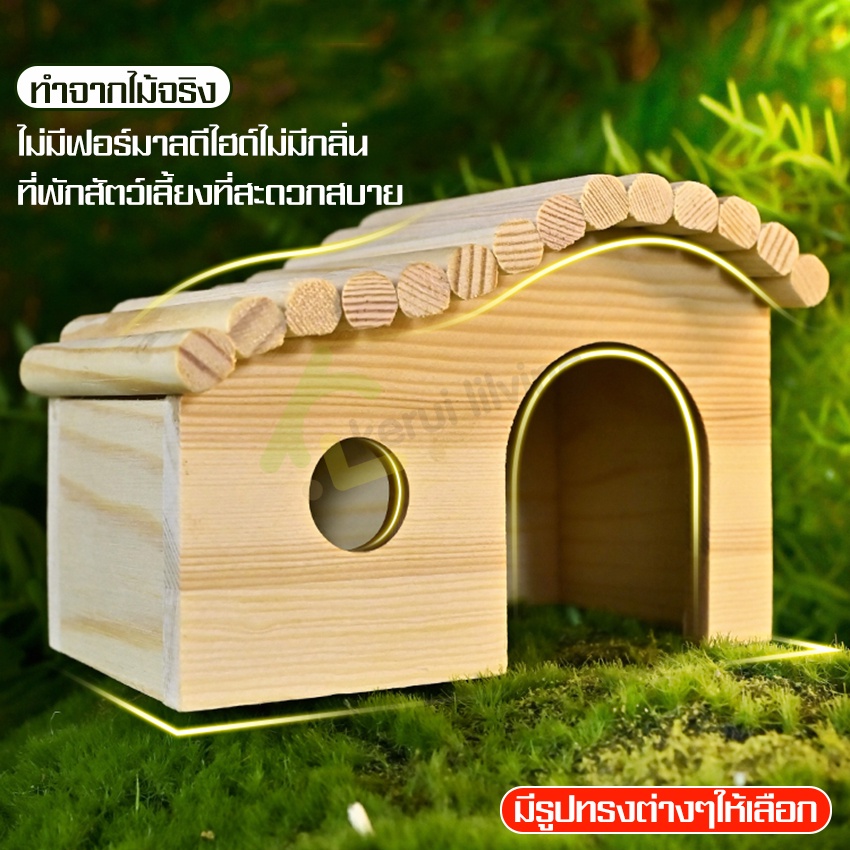 บ้านไม้-สำหรับสัตว์เลี้ยง-บ้านหลบสัตว์เลี้ยง-สไตล์มินิมอล-บ้านหนูแฮมเตอร์-บ้านหลังเล็ก-บ้านแฮมสเตอร์-hamster-house