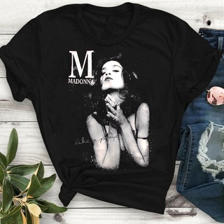 tshirtเสื้อยืดคอกลมฤดูร้อนเสื้อยืด ลายนักร้อง Madonna สีดํา สําหรับผู้ชาย ไซซ์ S M L 234Xl U1062Sto4XL