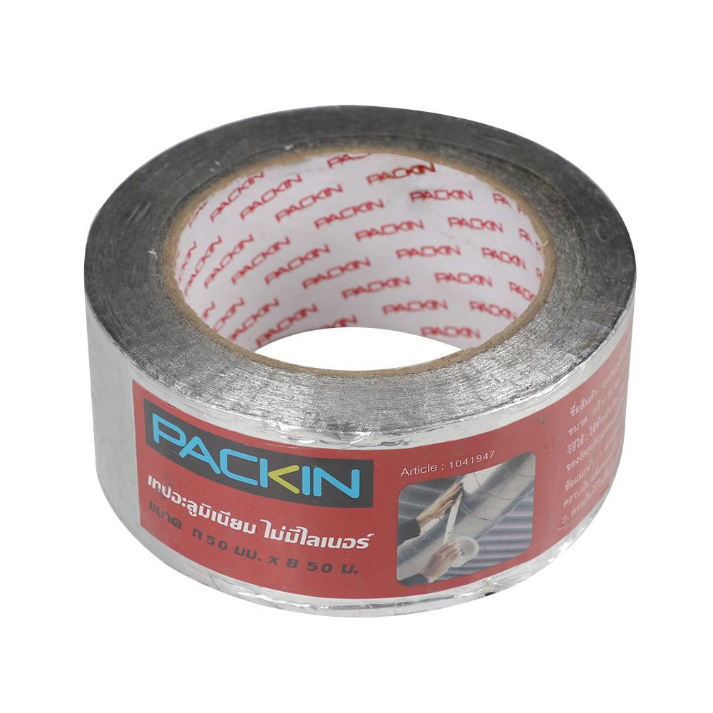 aluminium-tape-pack-in-50-mm-x-25-m-เทปอะลูมิเนียม-pack-in-50-mm-x-50-m-ไม่มีไลเนอร์-วัสดุประสานและอุดรอยรั่ว-เคมีภัณ