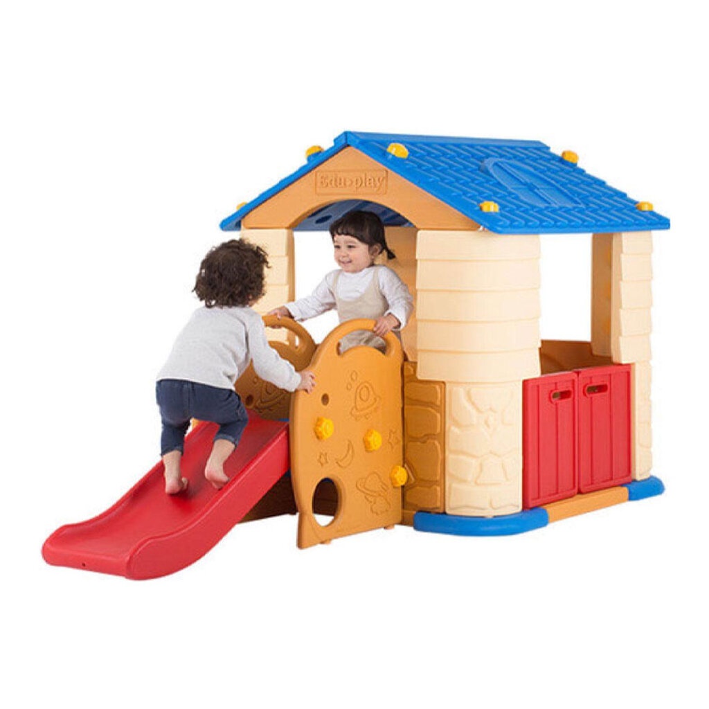 จัดส่งฟรี-eduplay-บ้านเด็กเล่นพร้อมสไลเดอร์-รุ่น-play-house-slide