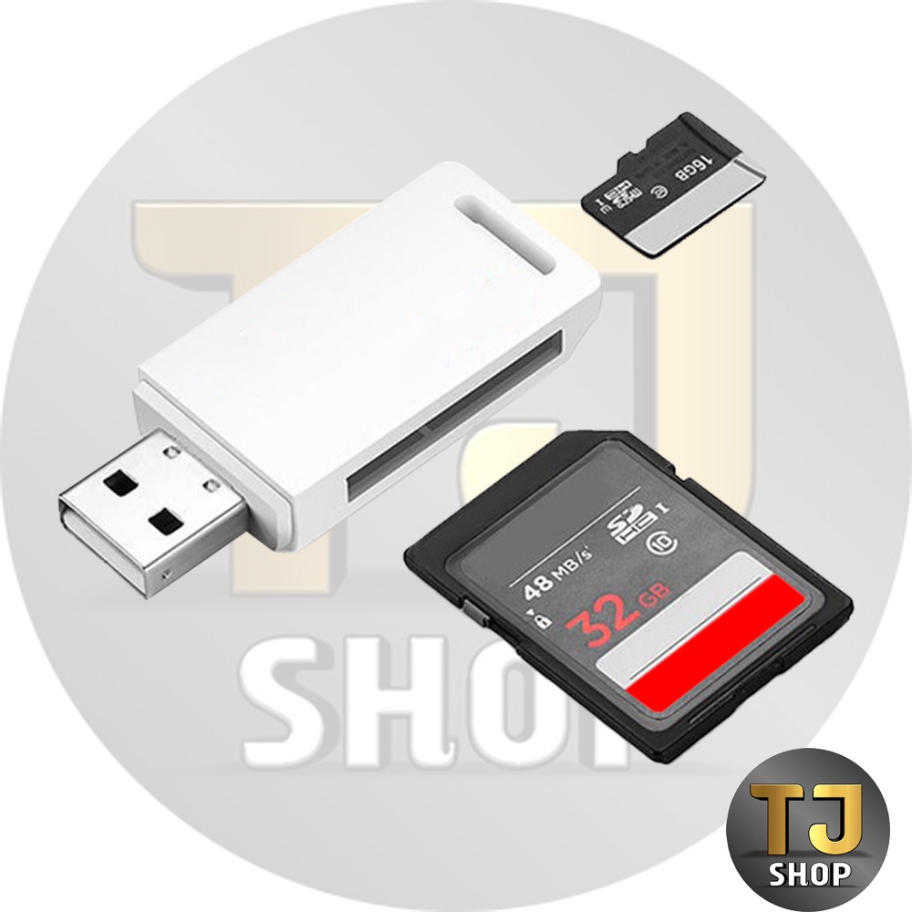ภาพสินค้าUSB 2.0 Card Reader อ่านการ์ดหน่วยความจำ micro SD กับ SD card จากร้าน tj2022shop บน Shopee ภาพที่ 2