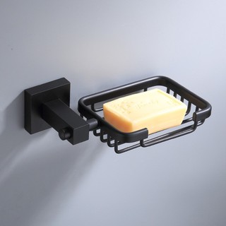 [SO-C] Soap Dish ที่วางสบู่ แบบตะแกรงติดผนัง สีดำ Nordic Style