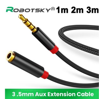 3.5mm Jack Male To Female Four Poles Headphones Extension Cable With Microphone Stereo AUX Audio Cable For Computer Head