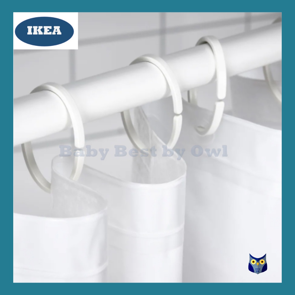 ikea-พร้อมส่ง-ผ้าม่านห้องน้ำ-ห่วงแขวนม่านห้องน้ำ