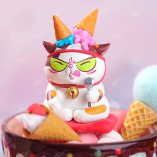 【ของแท้】กล่องสุ่ม ฟิกเกอร์แมว ก๋วยเตี๋ยว ขนมหวาน น่ารัก 52TOYS