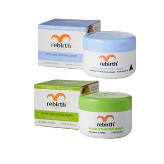 Rebirth Lanolin Anti-Wrinkle Cream 100 ml. คู่กับ Rebirth ครีมอีมู สูตร Orignal 100g