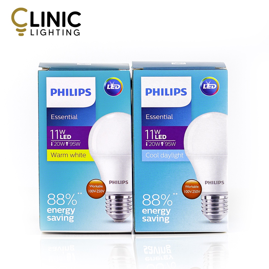 หลอดไฟ ฟิลิปส์แอลอีดี รุ่น Essential Philips Led Bulb ขั้ว E27 Cool