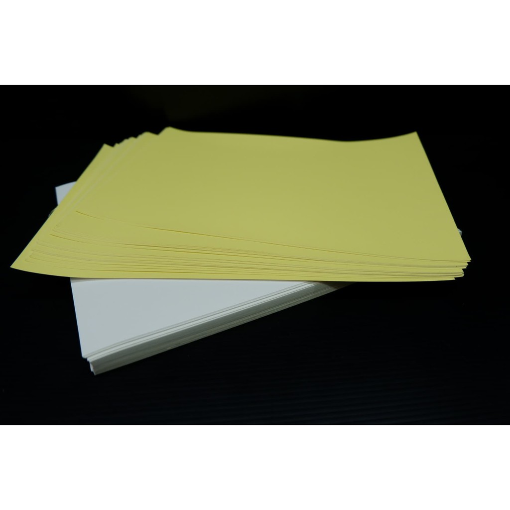 80แผ่น-1ห่อ-แผ่นกระดาษสติกเกอร์-กระดาษสติกเกอร์a4-กระดาษสติกเกอร์ปริ้นได้-กระดาษคราฟท์