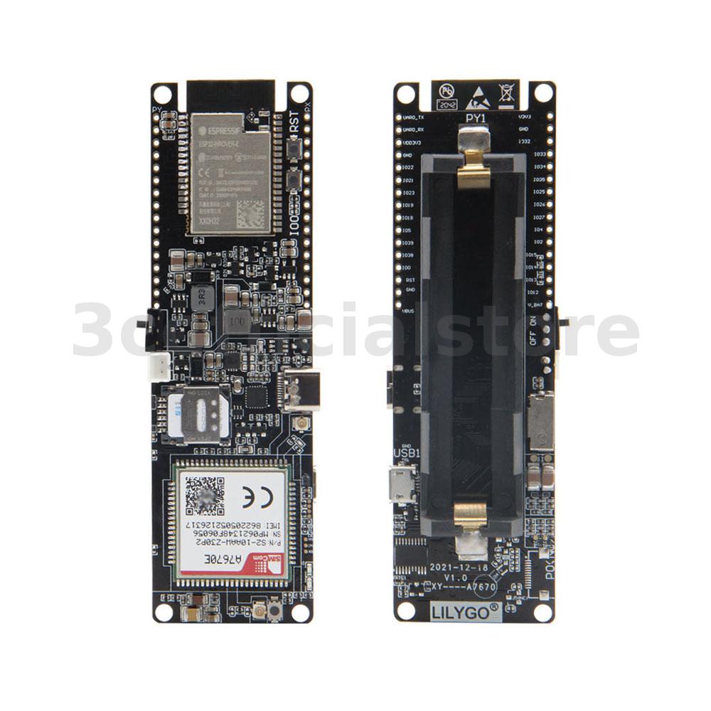 lilygo-ttgo-t-sim-a7670e-r2-โมดูลชิปไร้สาย-esp32-4g-lte-cat1-mcu32-รองรับ-gsm-gprs-edge