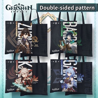 New Role! ! !Genshin Impact Anime Klee Xiao Double-sided Pattern Canvas Bag