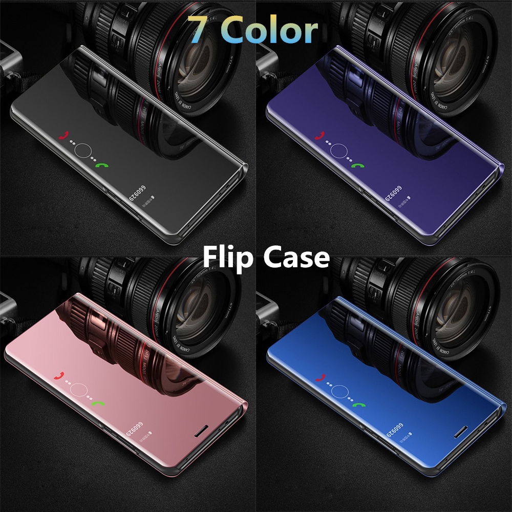 for-oneplus-7t-case-1-6-1-7-1-6t-1-7t-1-7-pro-flip-case-one-plus-7-translucent-view-plating-mirror-protector