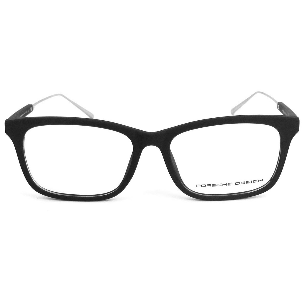 porsche-แว่นตา-รุ่น-9287-c-1-สีดำด้านขาเงิน-กรอบเต็ม-ขาข้อต่อ-พลาสติก-พีซี-เกรด-เอ-สำหรับตัดเลนส์-กรอบแว่นตา-eyeglass