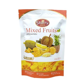 Starry Mixed Fruit Chips (Crispy Fruit) ผลไม้รวมกรอบ ตรา สตาร์รี (30g) (Fruit Snack)