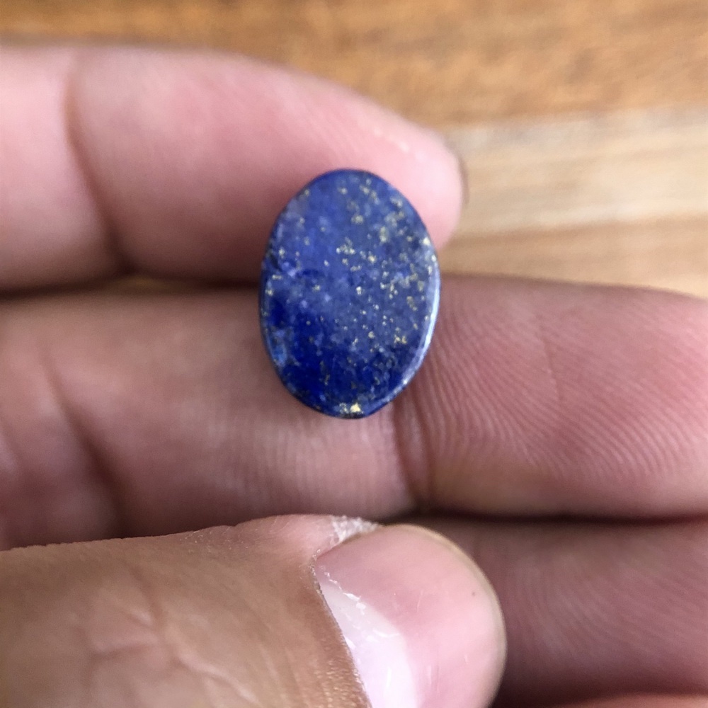 หินลาพิส-ลาซูลี-หินแท้-100-ทรงหัวแหวนหลังเบี้ย-lapis-lazuli