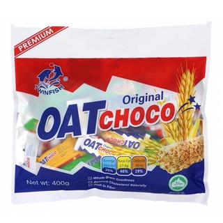 สินค้า รสนม (ข้าวโอ๊ตใหญ่400กรัม) Oat choco (Twinfish) ข้าวโอ๊ตบาร์อัดแท่ง นำเข้าจาก มาเลเซีย