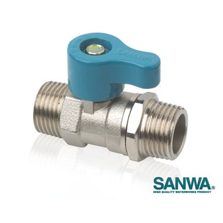 มินิบอลวาล์ว ผ.ผ. (เกลียวนอก 2 ทาง) SANWA 1/2"