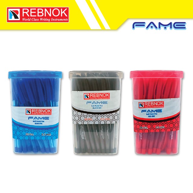 rebnok-ปากกาลูกลื่นเจล-fame-ball-pens-fame-1-กล่อง