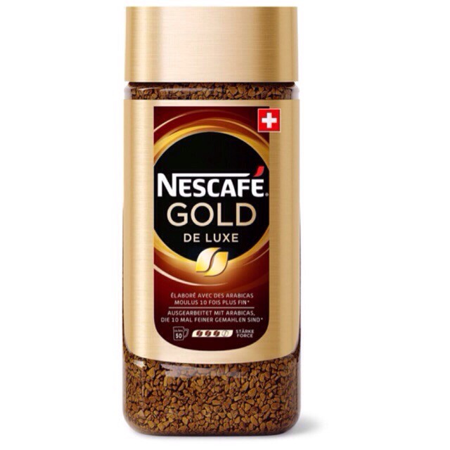 ไม่แท้คืนเงิน-nescafe-gold-de-luxe-200g-กาแฟรสละมุน-และกลิ่นหอมเข้มข้น-ผลิตแบบใช้ความเย็นจัดที่ช่วยรักษารสชาติ