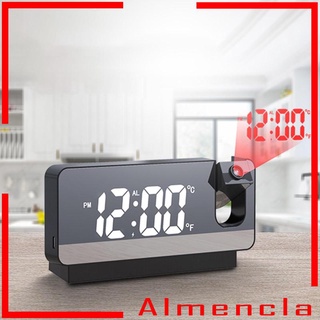 LED Projector Alarm Clock Loud Alarms Wall Ceiling USB Quiet for Students