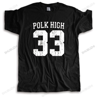 เสื้อยืดผ้าฝ้ายพิมพ์ลายคลาสสิก เสื้อยืด คอกลม ทรงหลวม พิมพ์ลาย Polk High แฟชั่นฤดูร้อน สําหรับเด็ก