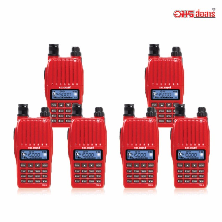 TC COM วิทยุสื่อสาร 5W TC COM-2 สีแดง แพ็คหก | Shopee Thailand