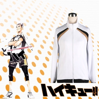 Haikyuu Fukurodani ชุดเสื้อแจ็คเก็ตกางเกงขายาวสําหรับสตรีเหมาะกับการเล่นกีฬา