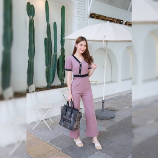 NANNAPAT Jumpsuit เรียบหรู ดูดี ใส่ได้ทุกโอกาสเลยนะคะ สินค้าขายดี ราคาโดน ผ้าหนานุ่มใส่สบาย มีซับในอย่างดี งานซิปหลัง