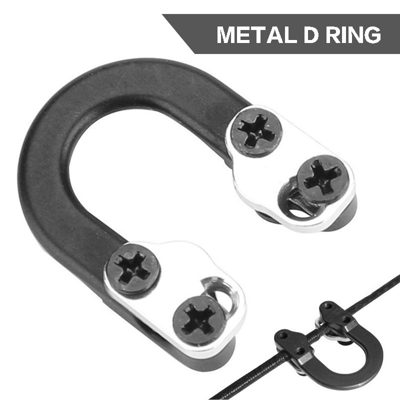 ภาพหน้าปกสินค้าArchery Metal D-Ring Aluminum Bowstring Safety Rope Bow Release Buckle Aid Compound Bow Hunting Shooting Accessories