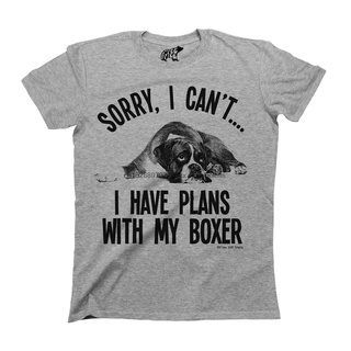 เสื้อยืด พิมพ์ลาย Sorry I Cant I Have Plans With My Boxer Dog ของขวัญ สําหรับสุนัข