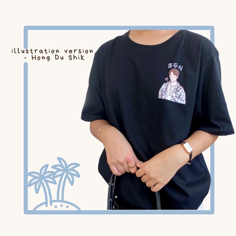 เสื้อยืด-พิมพ์ลาย-hometown-cha-cha-cha-kim-seon-ho-hong-du-shik