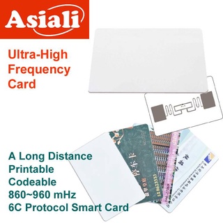 ภาพหน้าปกสินค้าUHF 6C White Card Long-distance Vehicle Access Card Personnel Access Control Time Attendance Card Alien9662 Chip ที่เกี่ยวข้อง