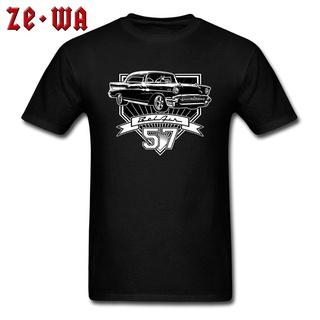 T-shirt  เสื้อยืด แบบนิ่ม ระบายอากาศได้ดี พิมพ์ลายการ์ตูน 57 Chevy Chevrolet Car Open Cars Limousine สําหรับวัยคุณแม่ แล