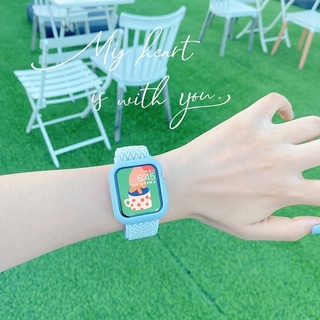 ภาพหน้าปกสินค้า2 in 1 เคสนาฬิกาข้อมือไนล่อน พร้อมสายนาฬิกาข้อมือ สําหรับ Apple Watch Series 7 6 SE 5 4 3 2 1 iWatch 41 มม. 45 มม. 44 มม. 40 มม. 44 มม. 42 มม. 38 มม. ที่เกี่ยวข้อง